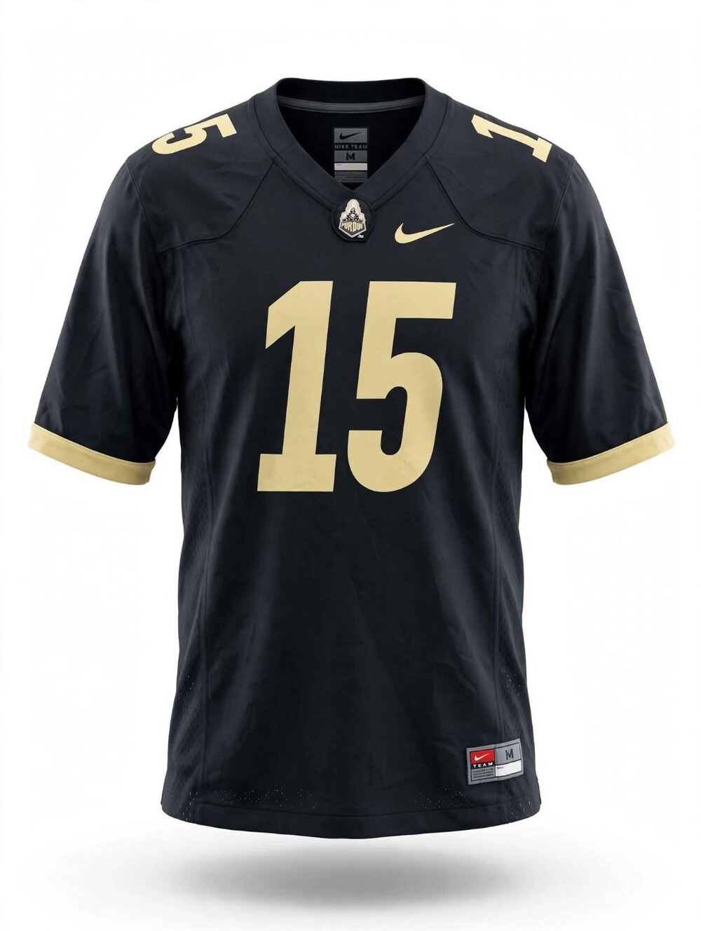 Nike #15 DREW BREES Purdue Boilermakers Football Jersey Mens Medium Black